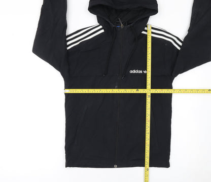 Adidas Men's Black XS Full Zip Hoodie Lightweight Sports Jacket