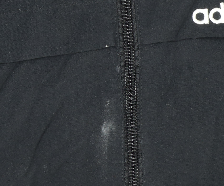 Adidas Men's Black XS Full Zip Hoodie Lightweight Sports Jacket