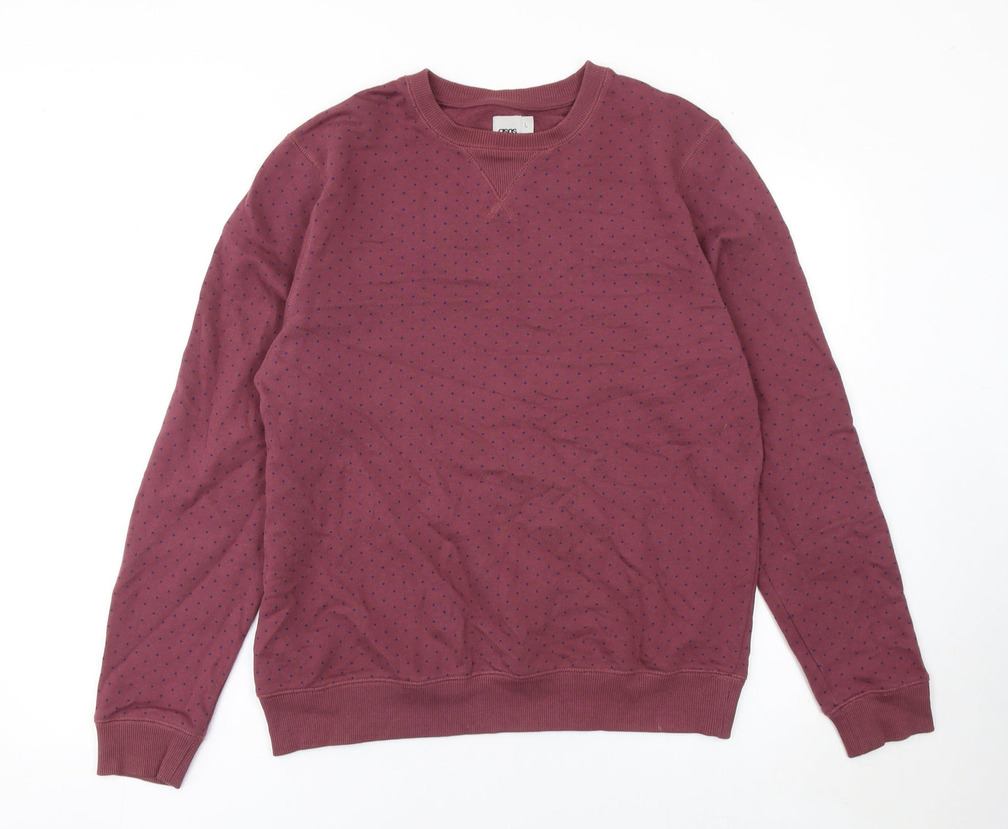 Mens UK Size L ASOS Red Pullover Sweatshirt