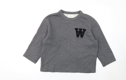 Womens UK Size XS Wood Wood Grey Pullover Sweatshirt