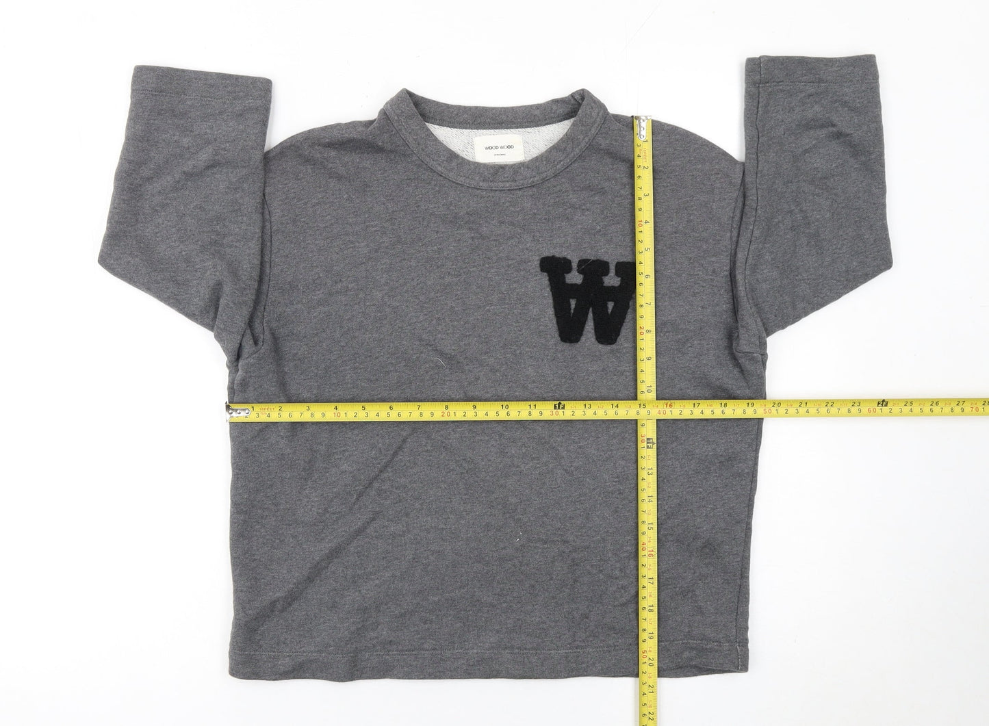 Womens UK Size XS Wood Wood Grey Pullover Sweatshirt