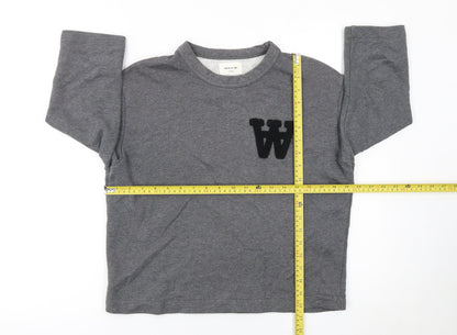 Womens UK Size XS Wood Wood Grey Pullover Sweatshirt