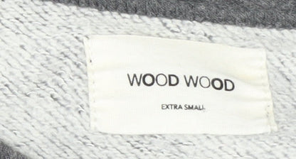 Womens UK Size XS Wood Wood Grey Pullover Sweatshirt
