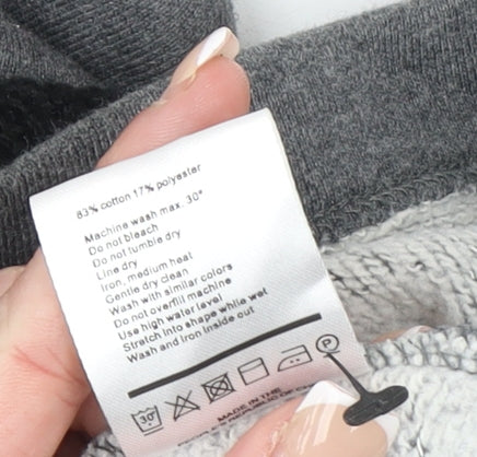 Womens UK Size XS Wood Wood Grey Pullover Sweatshirt
