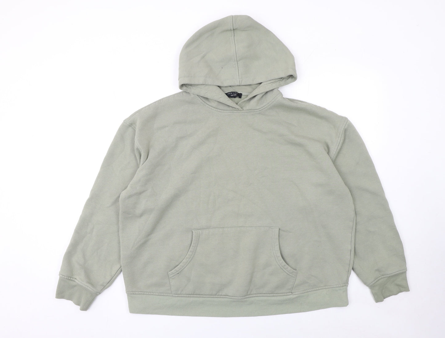 Womens UK Size S New Look Green Pullover Hoodie