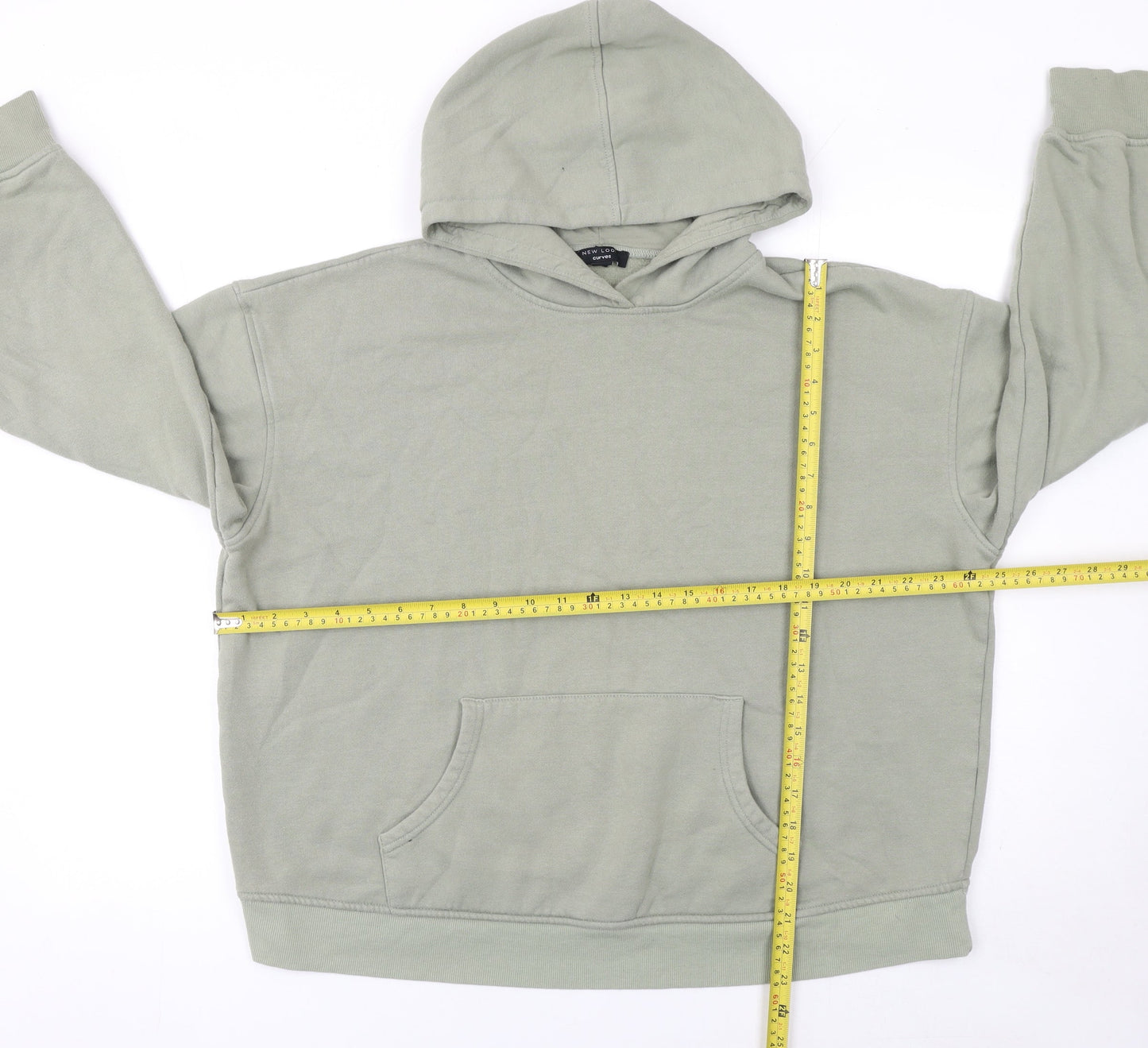 Womens UK Size S New Look Green Pullover Hoodie