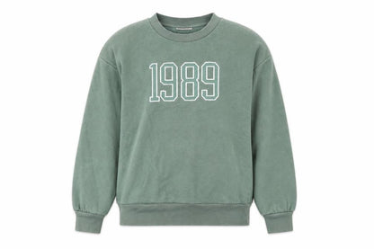 Zara Girls Green 1989 Sweatshirt - 11 Years Classic Pullover Style