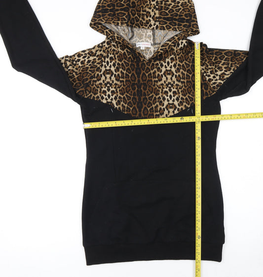 Womens UK Size S Chic and Discreet Black Pullover Hoodie