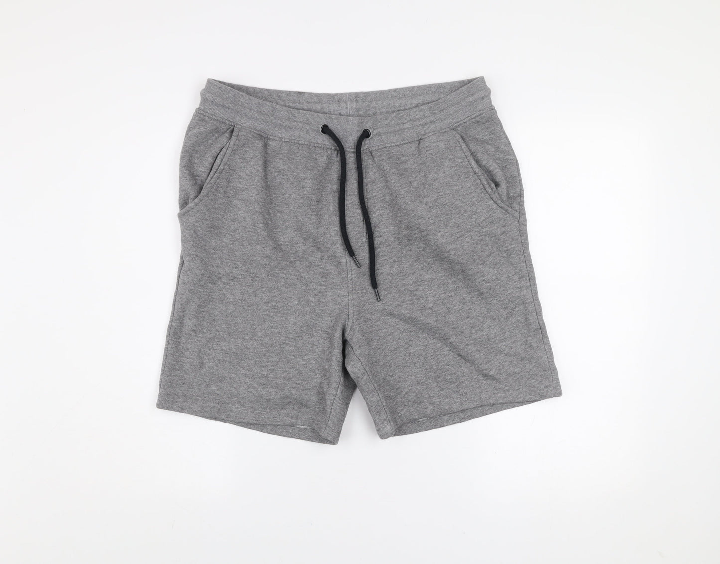 Livergy Men's Grey Sweat Shorts Size L Lightweight Cotton Blend