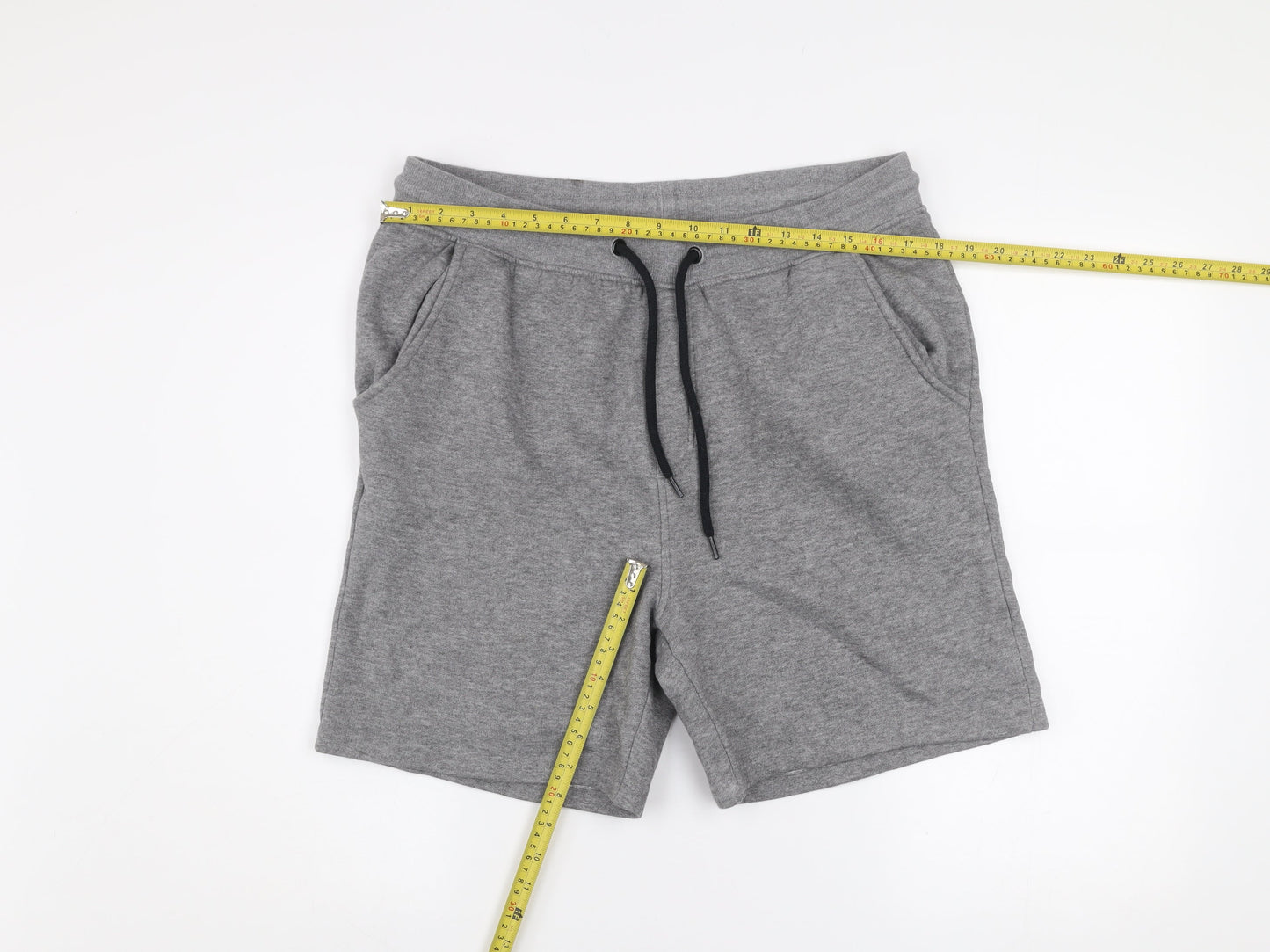 Livergy Men's Grey Sweat Shorts Size L Lightweight Cotton Blend