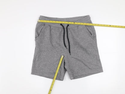 Livergy Men's Grey Sweat Shorts Size L Lightweight Cotton Blend