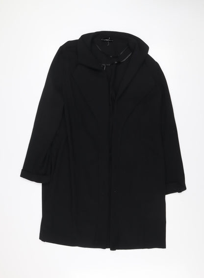 Womens UK Size 10 Wallis Black Overcoat