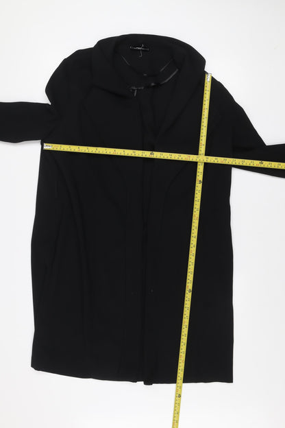Womens UK Size 10 Wallis Black Overcoat