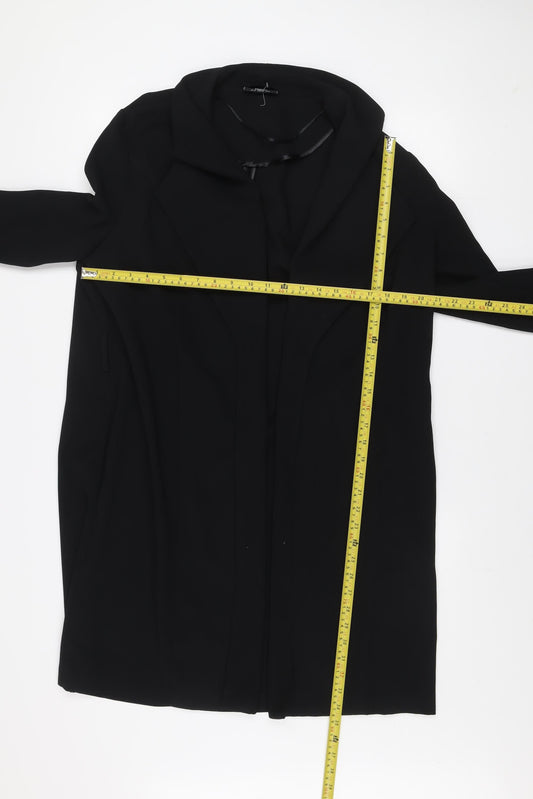 Womens UK Size 10 Wallis Black Overcoat