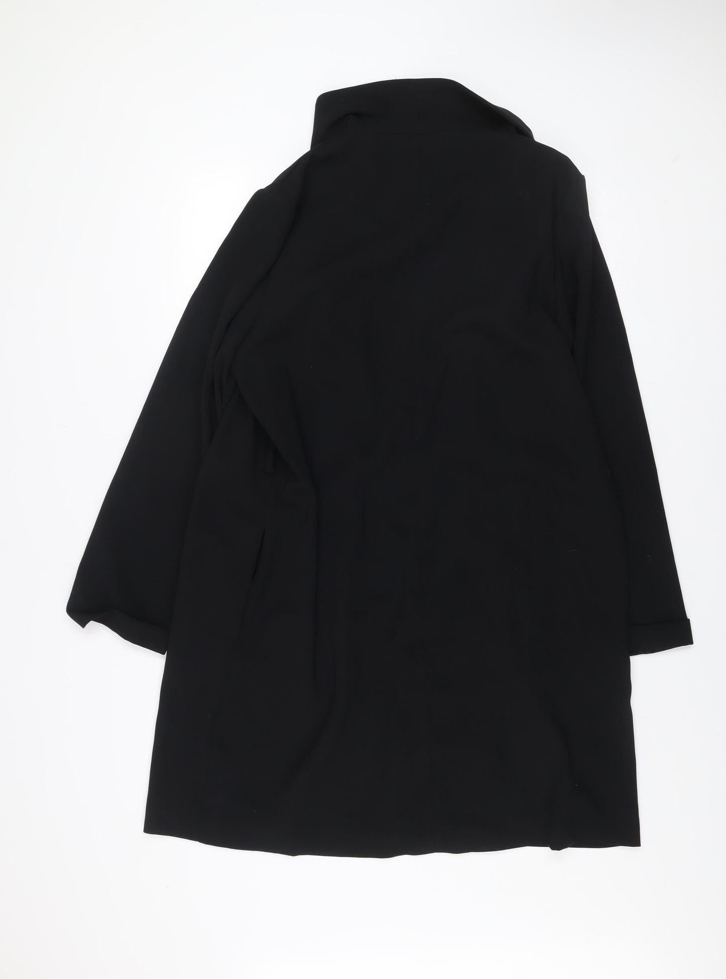 Womens UK Size 10 Wallis Black Overcoat