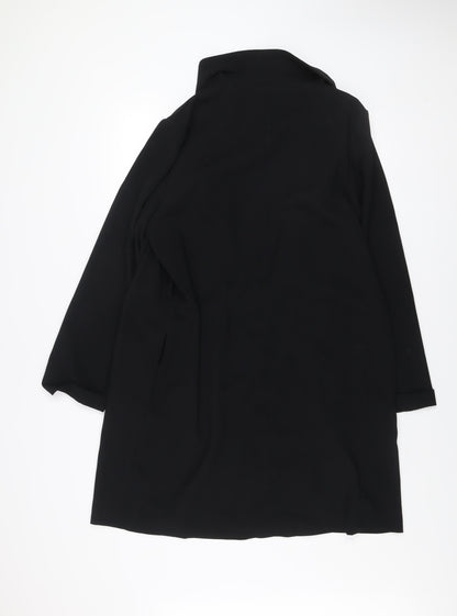 Womens UK Size 10 Wallis Black Overcoat