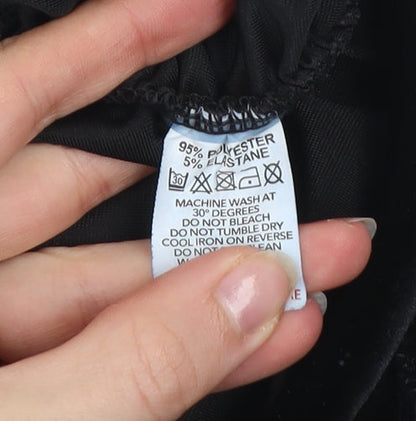 Pink Vanilla Women’s Black Velvet Slip Dress Size 10 Partywear