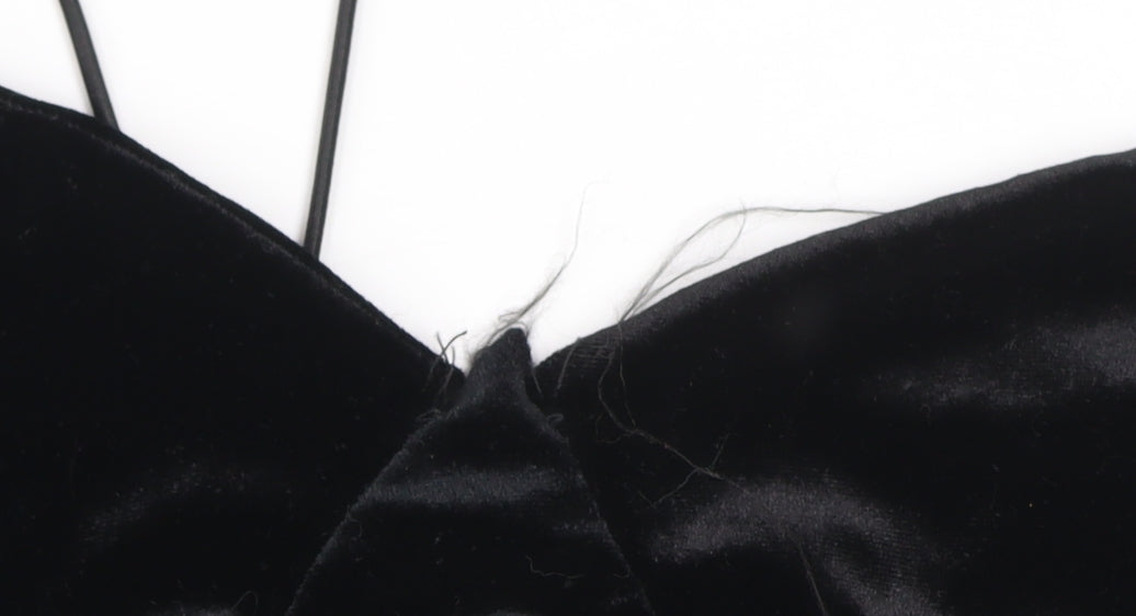 Pink Vanilla Women’s Black Velvet Slip Dress Size 10 Partywear