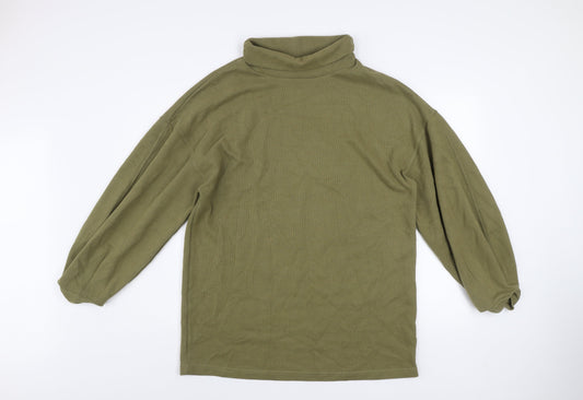 ASOS DESIGN Women’s Green Roll Neck Long Sleeve Pullover Jumper Size 12