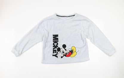 George Women’s Ivory Fleece Mickey Mouse Pyjama Top Size 16-18