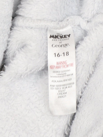 George Women’s Ivory Fleece Mickey Mouse Pyjama Top Size 16-18
