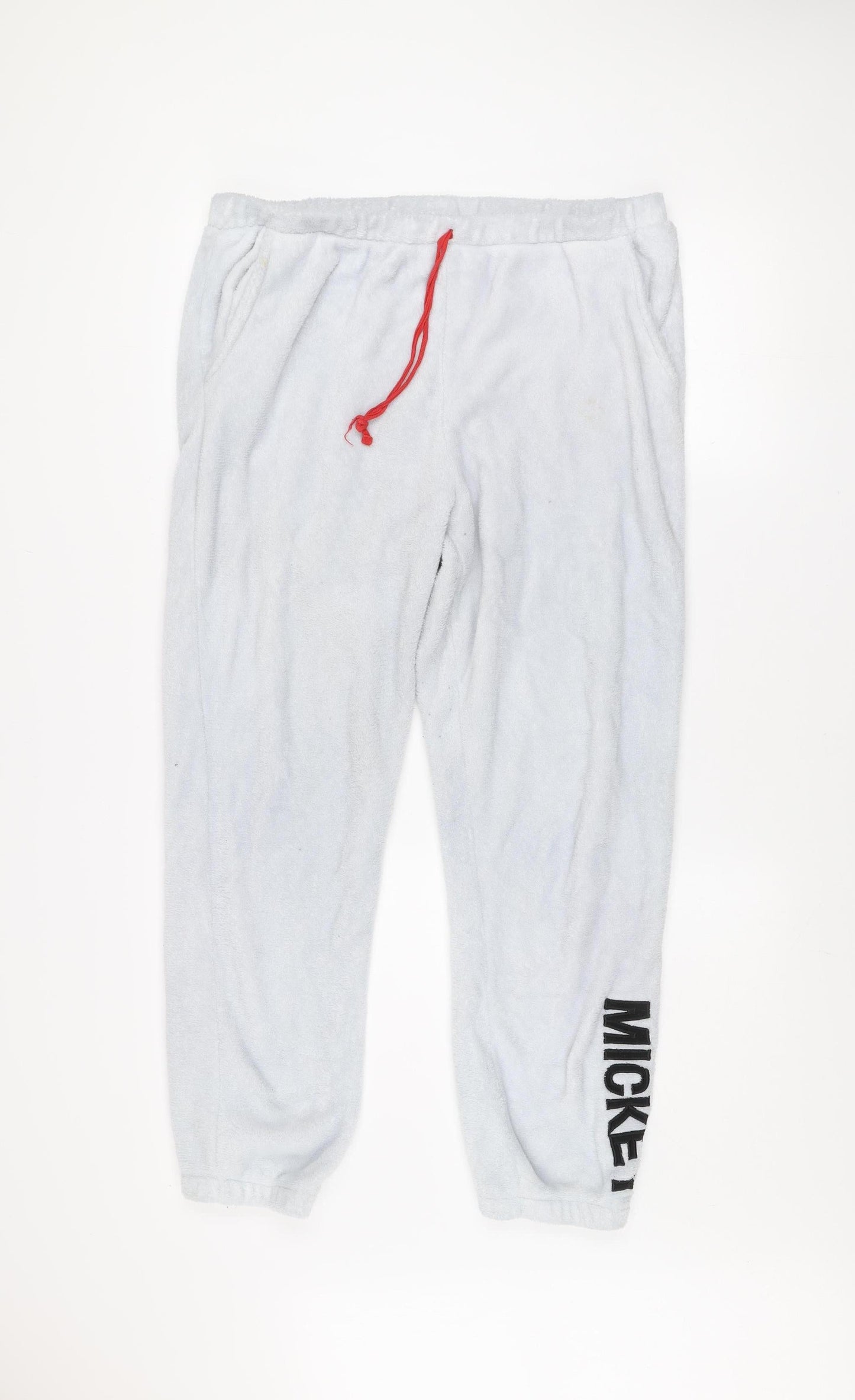 George Women Ivory Fleece Disney Mickey Pyjama Pants Size 16-18