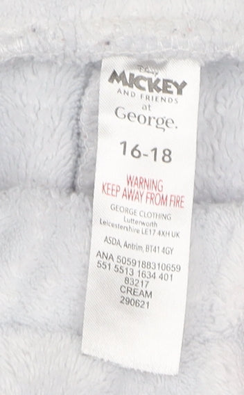 George Women Ivory Fleece Disney Mickey Pyjama Pants Size 16-18