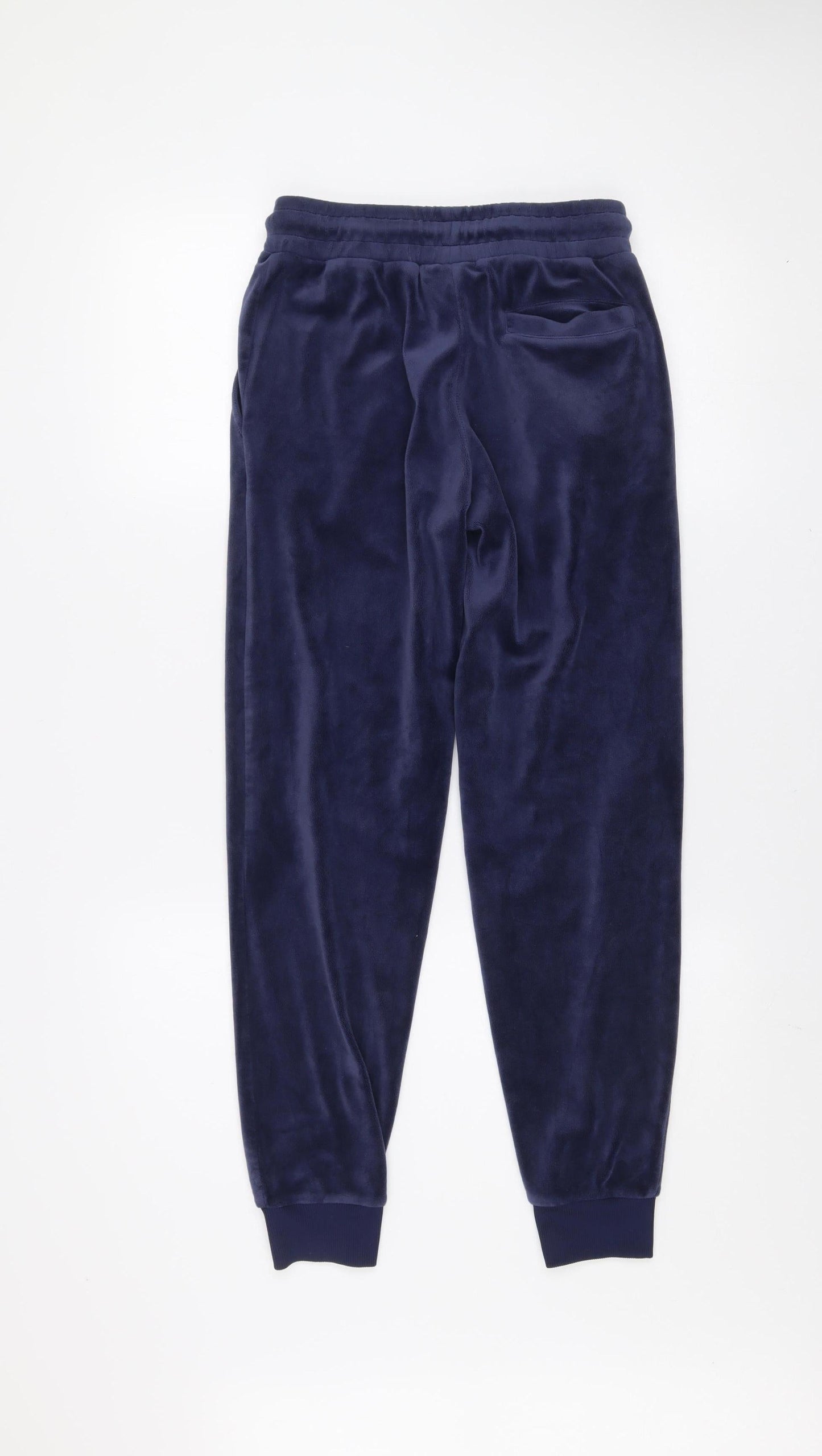 Fila Womens Blue Velour Jogger Trousers XS Regular Fit
