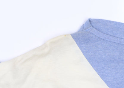 Marks and Spencer Women Blue Colourblock Shift Dress Size 10 Long Sleeve Retro