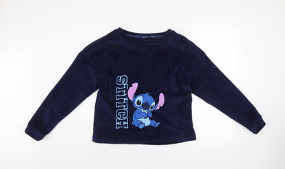 George Disney Stitch Blue Fleece Pyjama Top Women’s Size 8