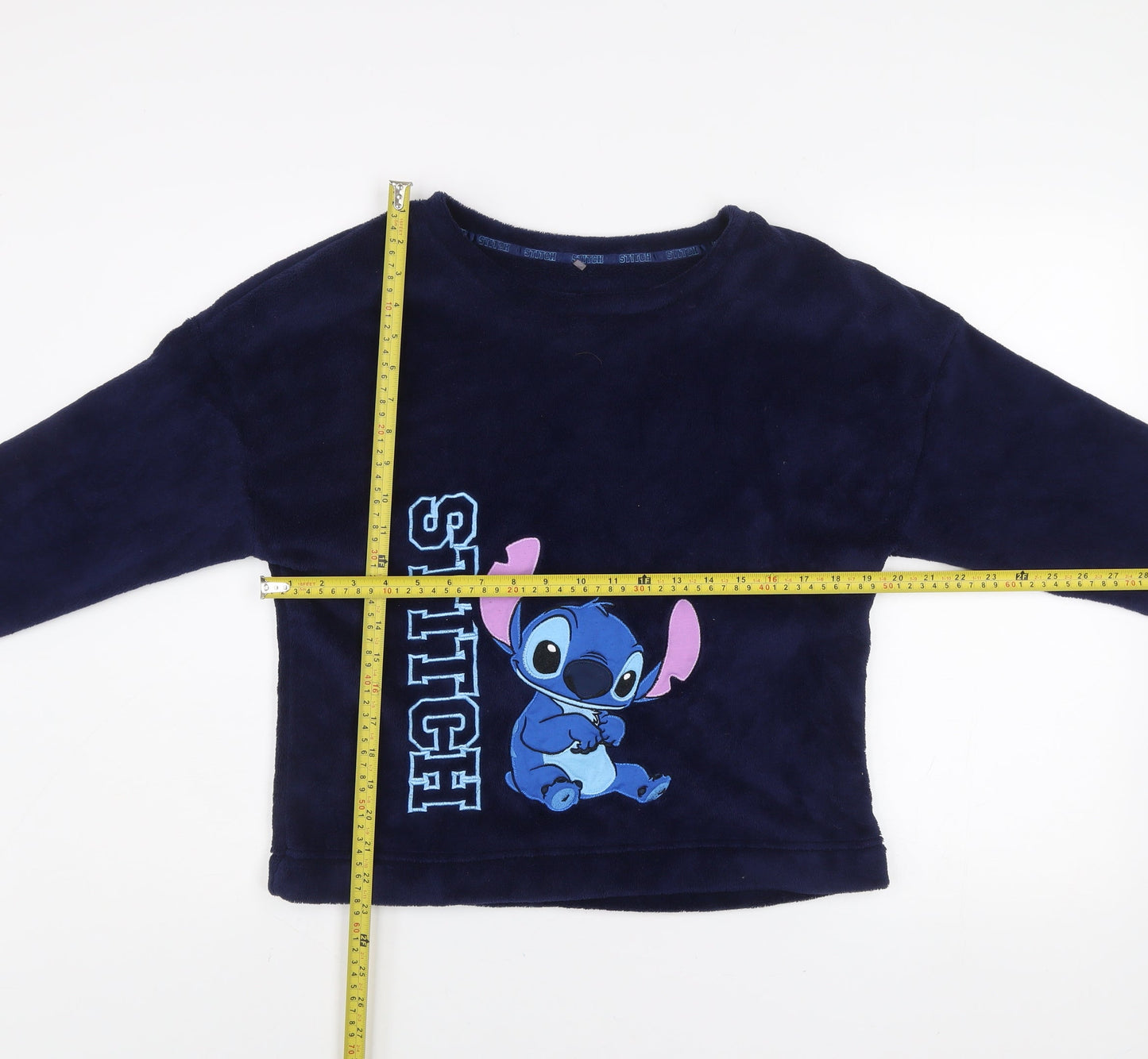 George Disney Stitch Blue Fleece Pyjama Top Women’s Size 8