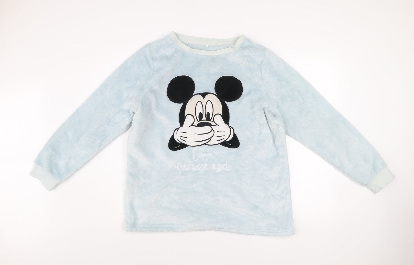 Disney at George Womens Blue Fleece Mickey Mouse Pyjama Top Size 16-18