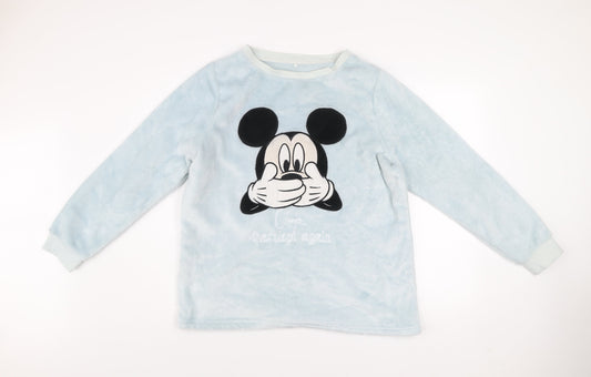 Disney at George Womens Blue Fleece Mickey Mouse Pyjama Top Size 16-18
