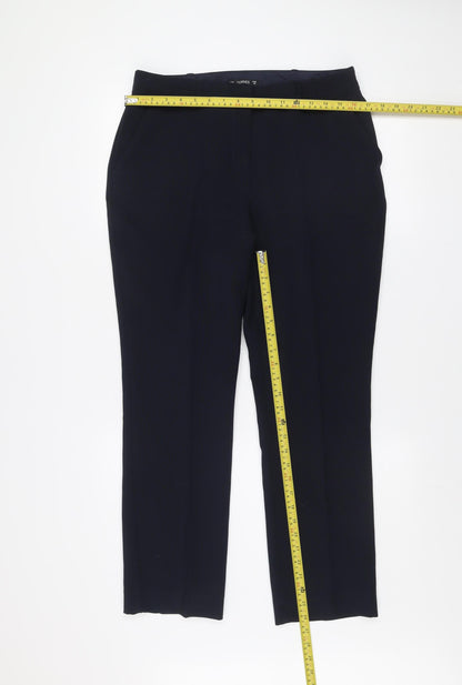 Womens UK Size 12 Dunnes Regular Fit Dress Pants Blue Trousers