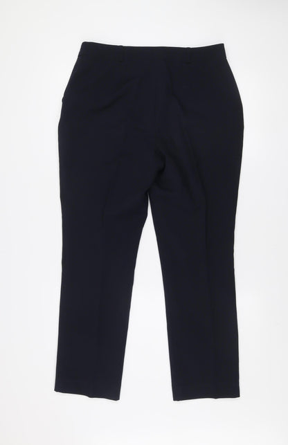 Womens UK Size 12 Dunnes Regular Fit Dress Pants Blue Trousers
