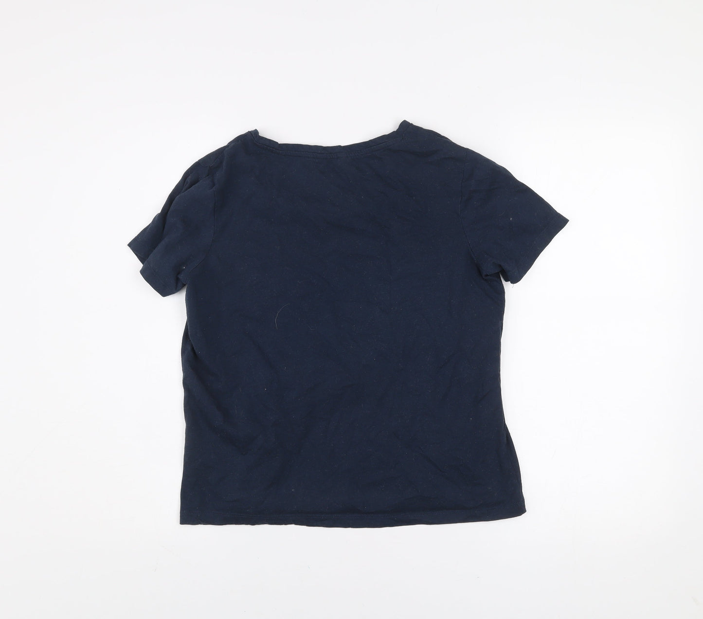 Jack Wills Womens Blue Short Sleeve Basic Cotton T-Shirt Size 12