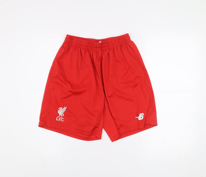 New Balance Men Red LFC Athletic Football Shorts Size M