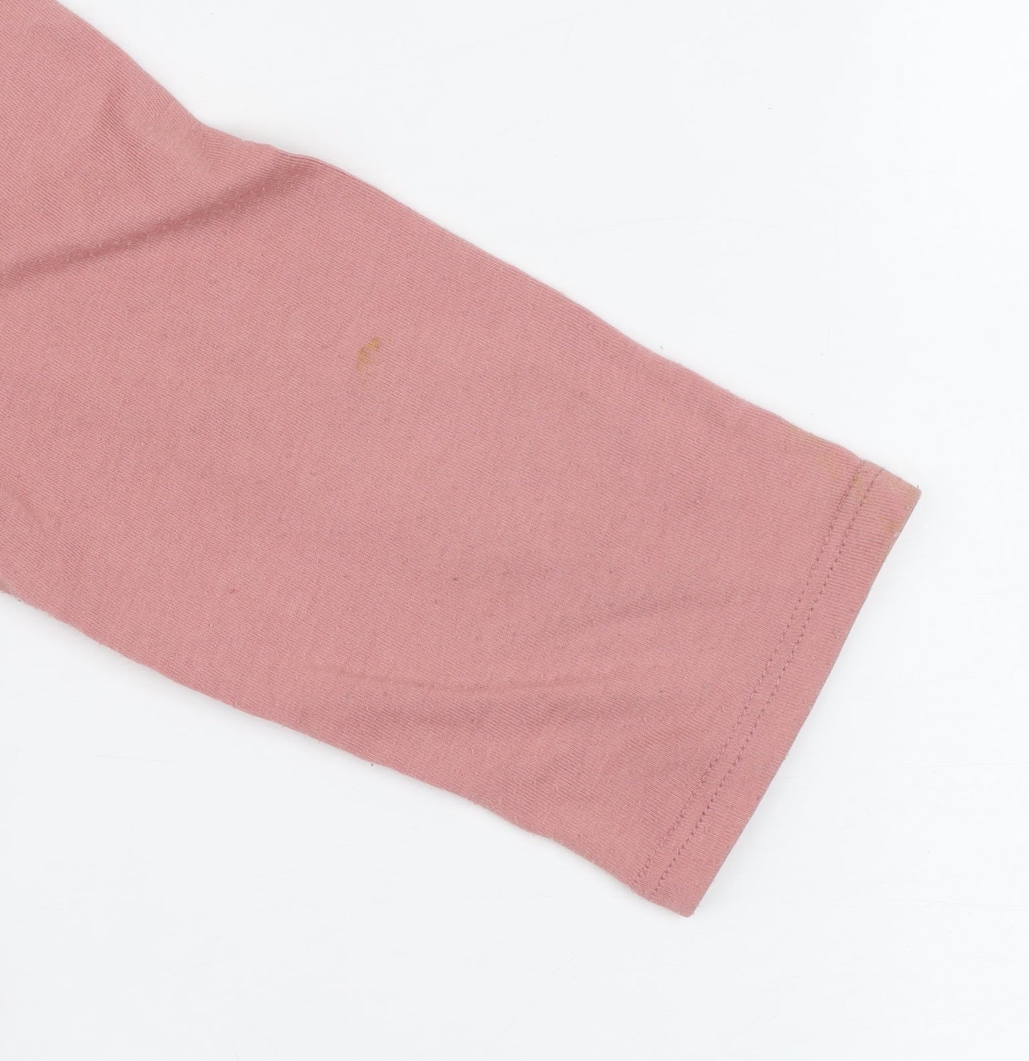 Girls UK Size 6-7 Years Old Navy Pink Basic T-Shirt