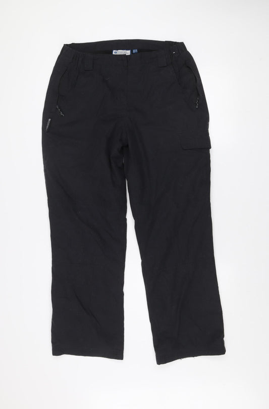 Mountain Warehouse Womens Black Size 12 Walking Trousers Polyester Blend