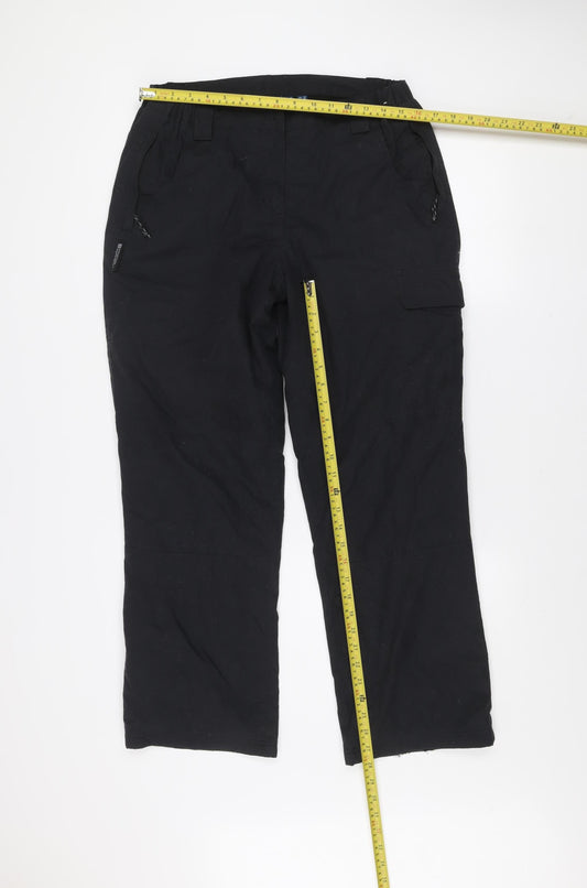 Mountain Warehouse Womens Black Size 12 Walking Trousers Polyester Blend