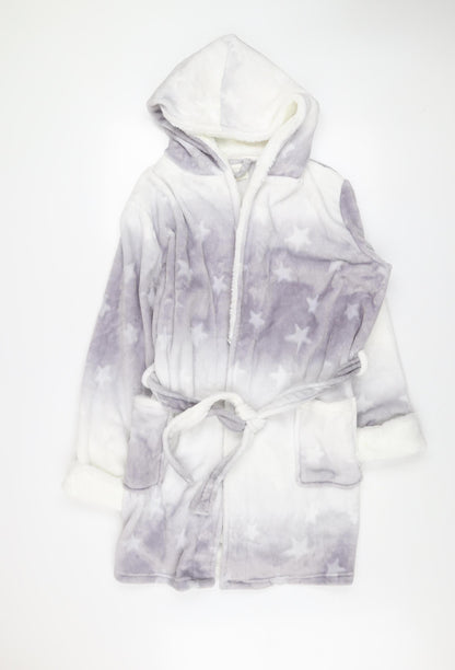 Next Women’s Multicoloured Star Fleece Hooded Robe L 16-18