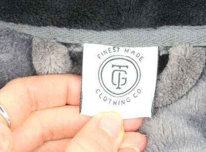 Finest Made Clothing Co Mens Grey Fleece Belted Robe XL