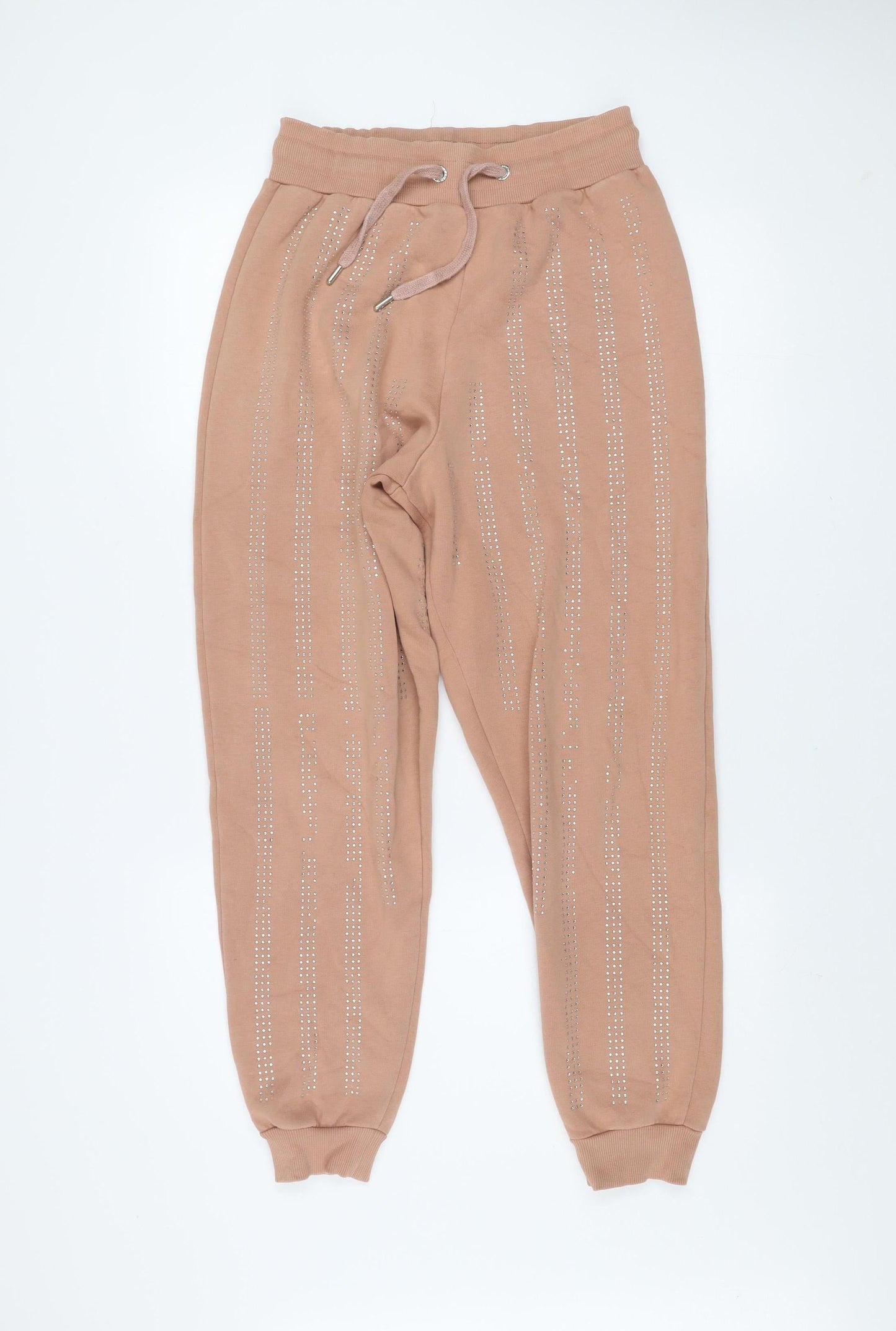 Womens UK Size XS River Island Regular Fit Jogger Beige Trousers