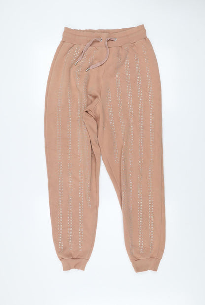 Womens UK Size XS River Island Regular Fit Jogger Beige Trousers