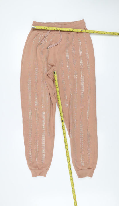Womens UK Size XS River Island Regular Fit Jogger Beige Trousers
