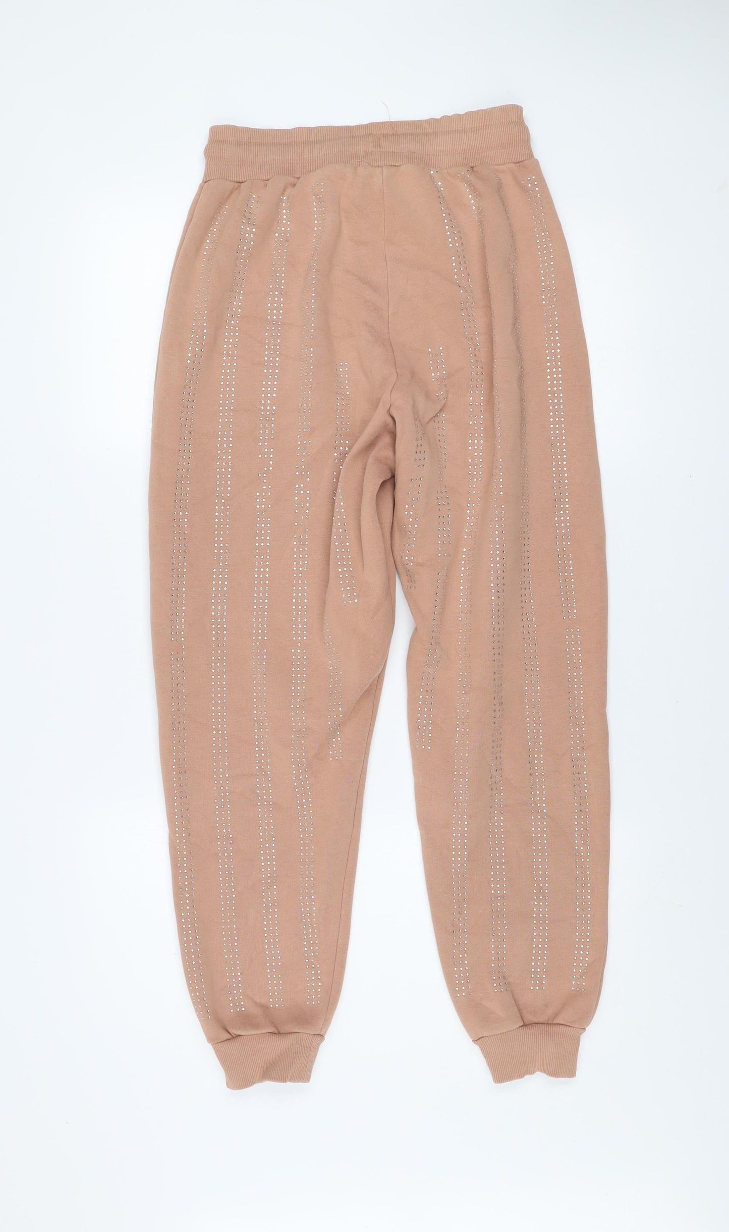 Womens UK Size XS River Island Regular Fit Jogger Beige Trousers