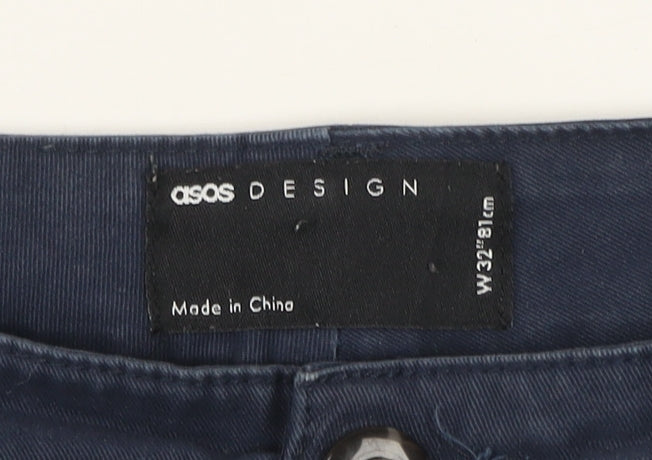 ASOS Design Men's Navy Chino Shorts Size 32 Regular Fit