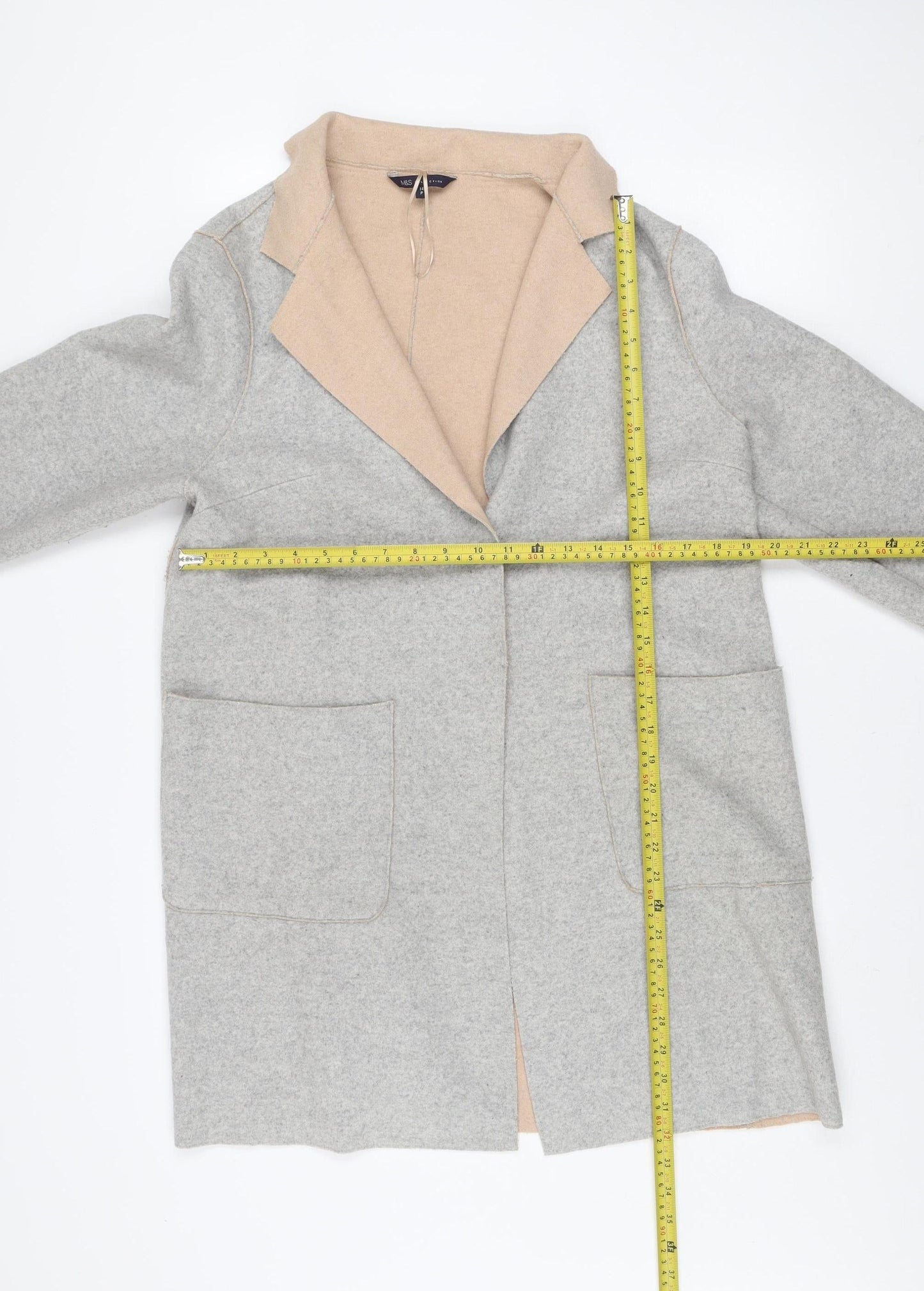 Womens UK Size 14 Marks and Spencer Grey Overcoat