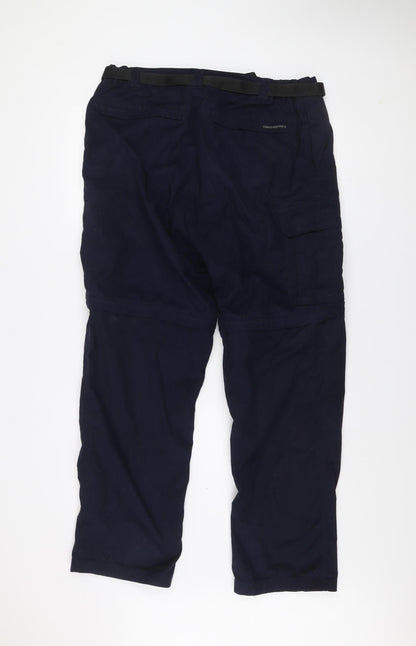 Craghoppers Men's Blue 36in Cargo Travel Trousers with Belt