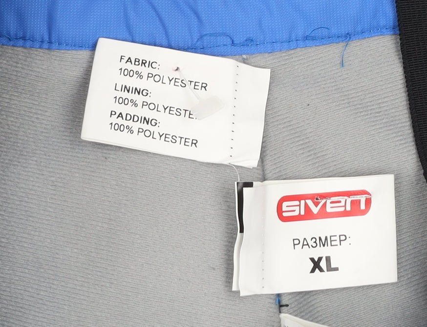 Siven Men's Blue XL Insulated Waterproof Snow Pants